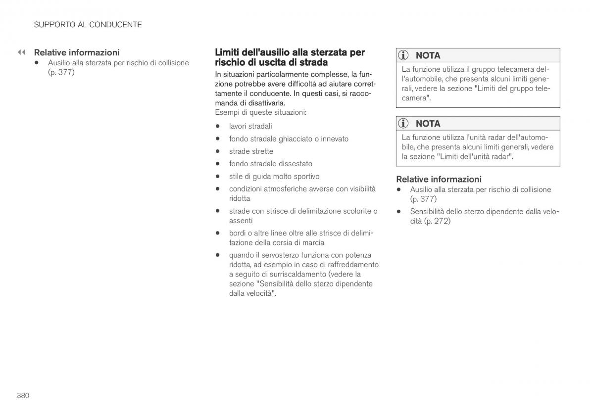 Volvo XC40 manuale del proprietario / page 382