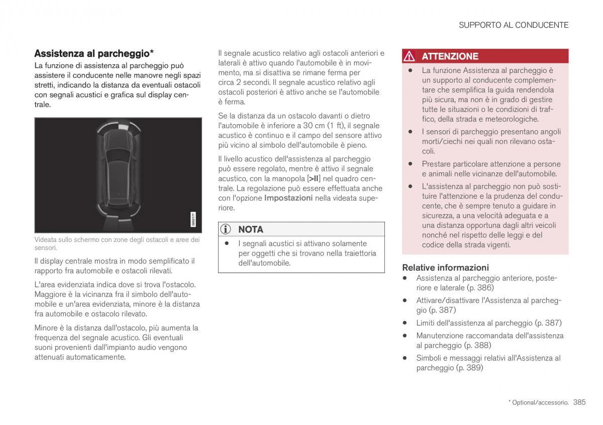 Volvo XC40 manuale del proprietario / page 387