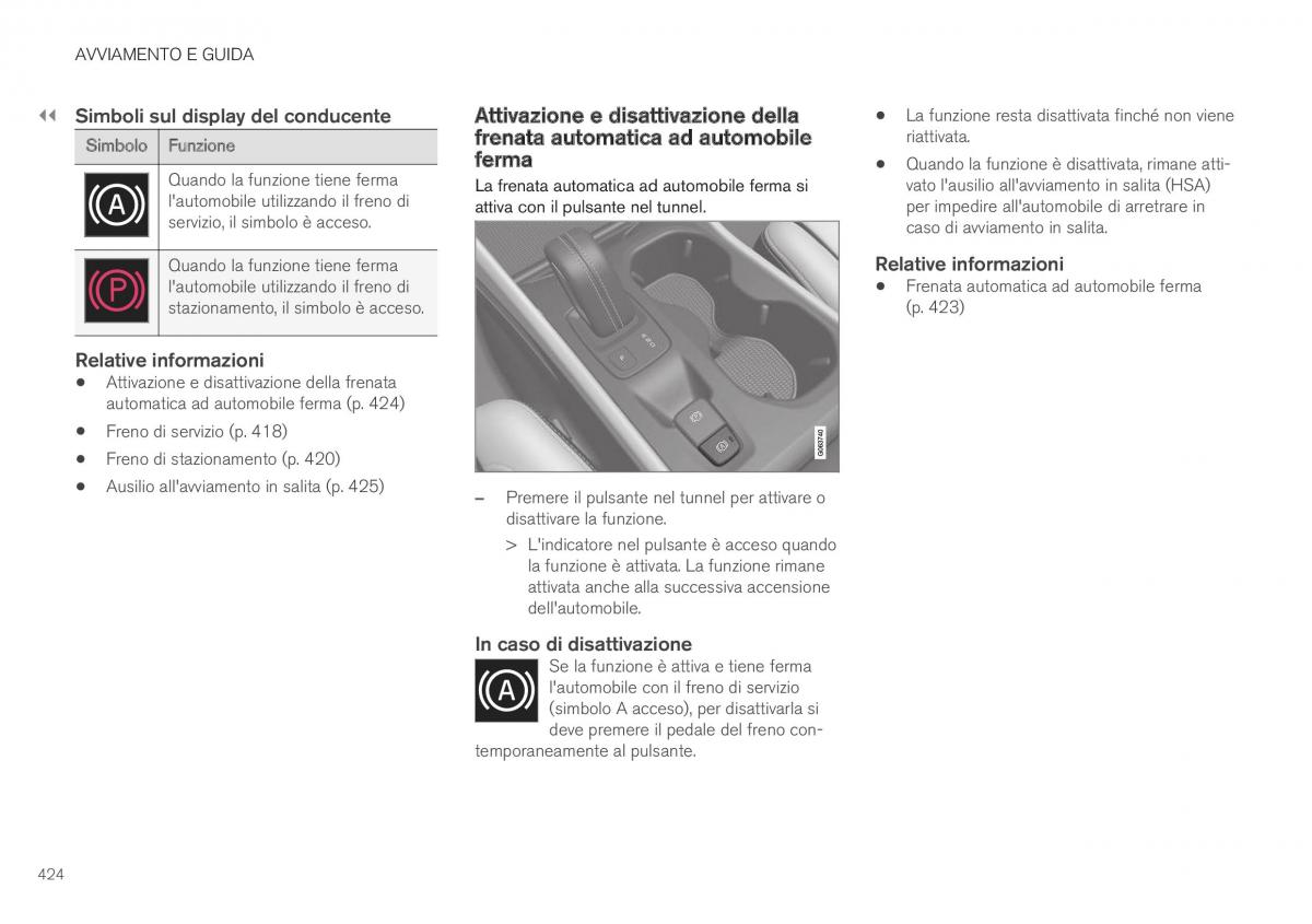 Volvo XC40 manuale del proprietario / page 426