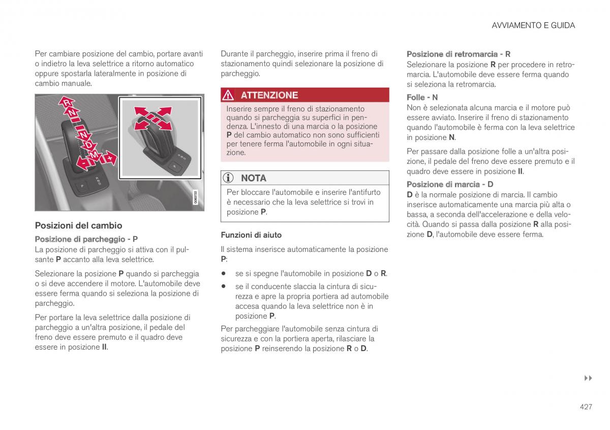 Volvo XC40 manuale del proprietario / page 429