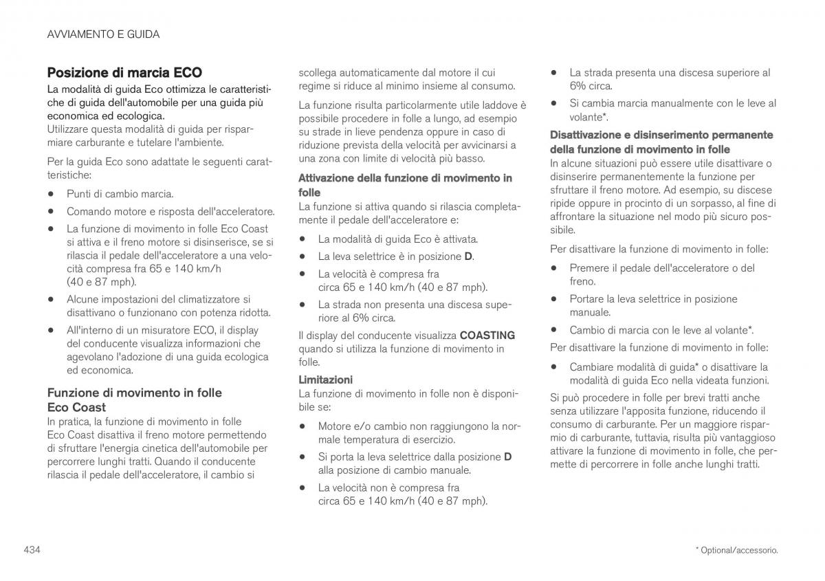 Volvo XC40 manuale del proprietario / page 436