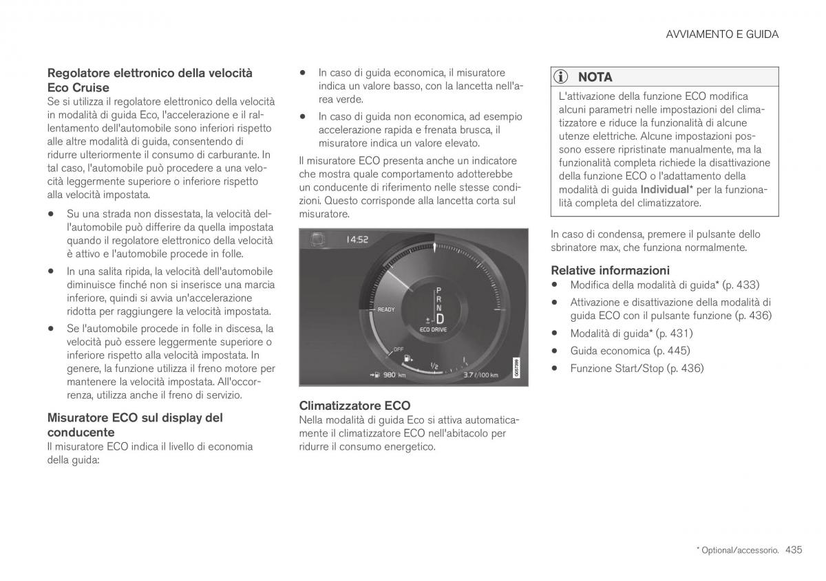 Volvo XC40 manuale del proprietario / page 437