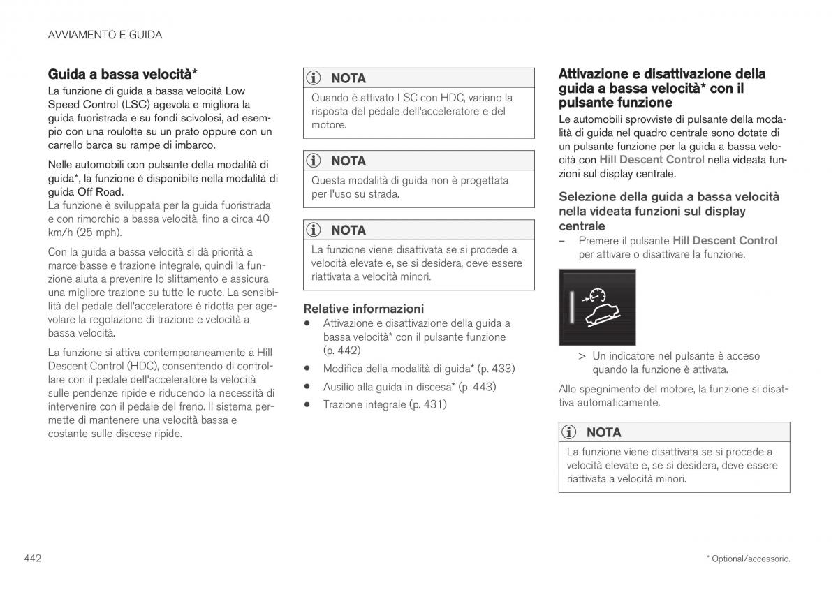 Volvo XC40 manuale del proprietario / page 444