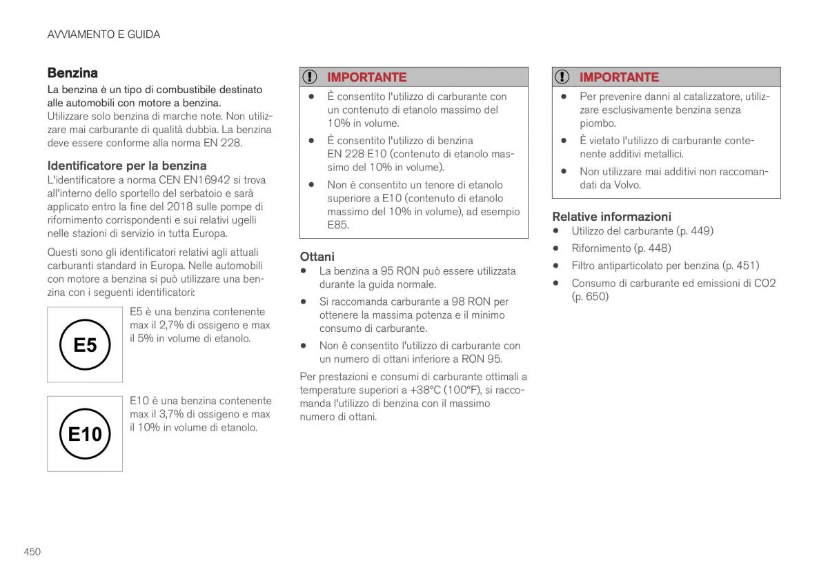 Volvo XC40 manuale del proprietario / page 452