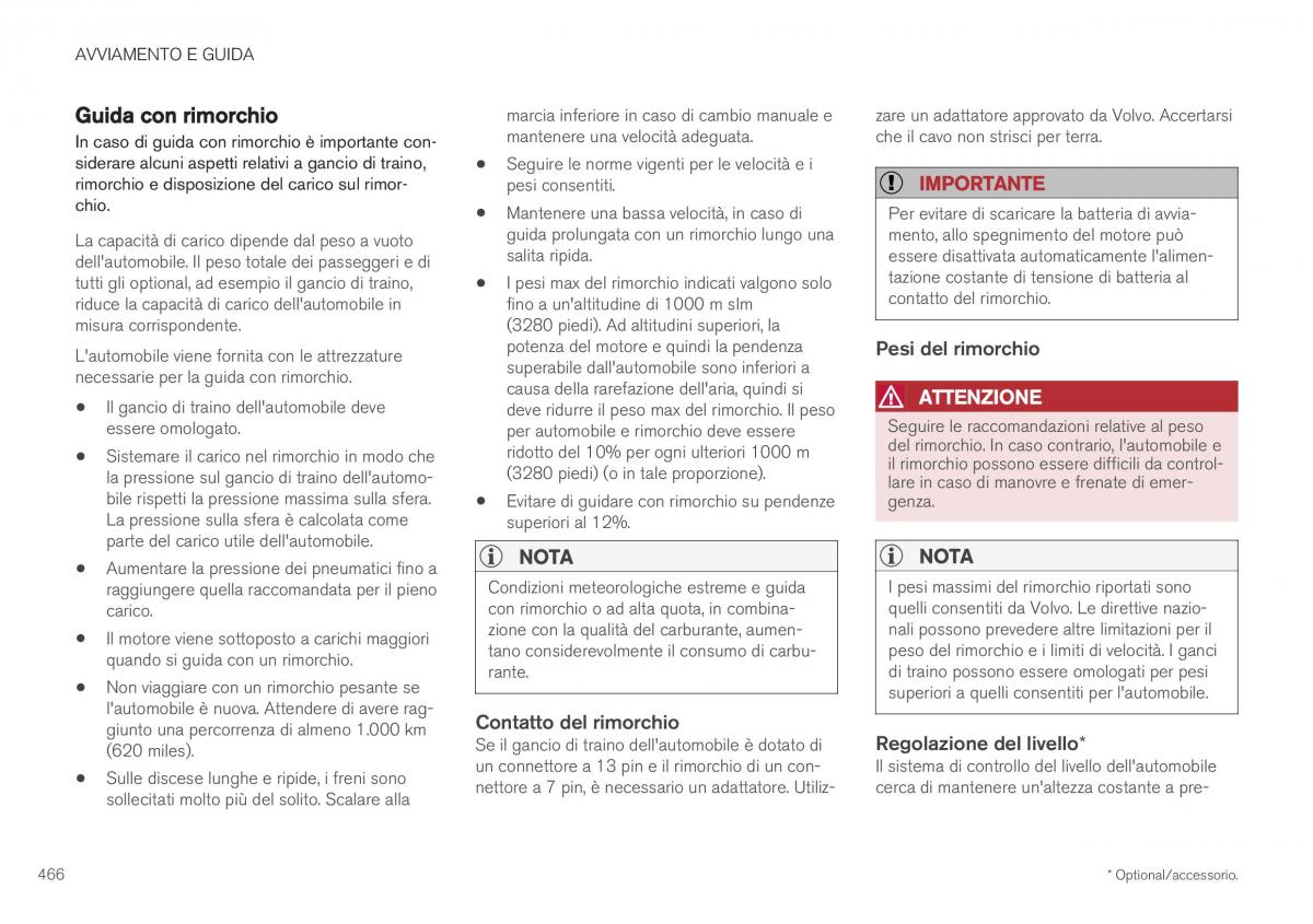 Volvo XC40 manuale del proprietario / page 468