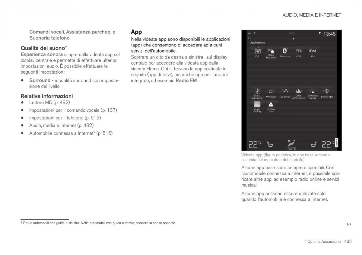 Volvo XC40 manuale del proprietario / page 485