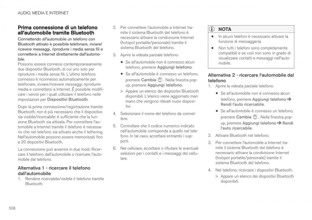 Volvo XC40 manuale del proprietario / page 510