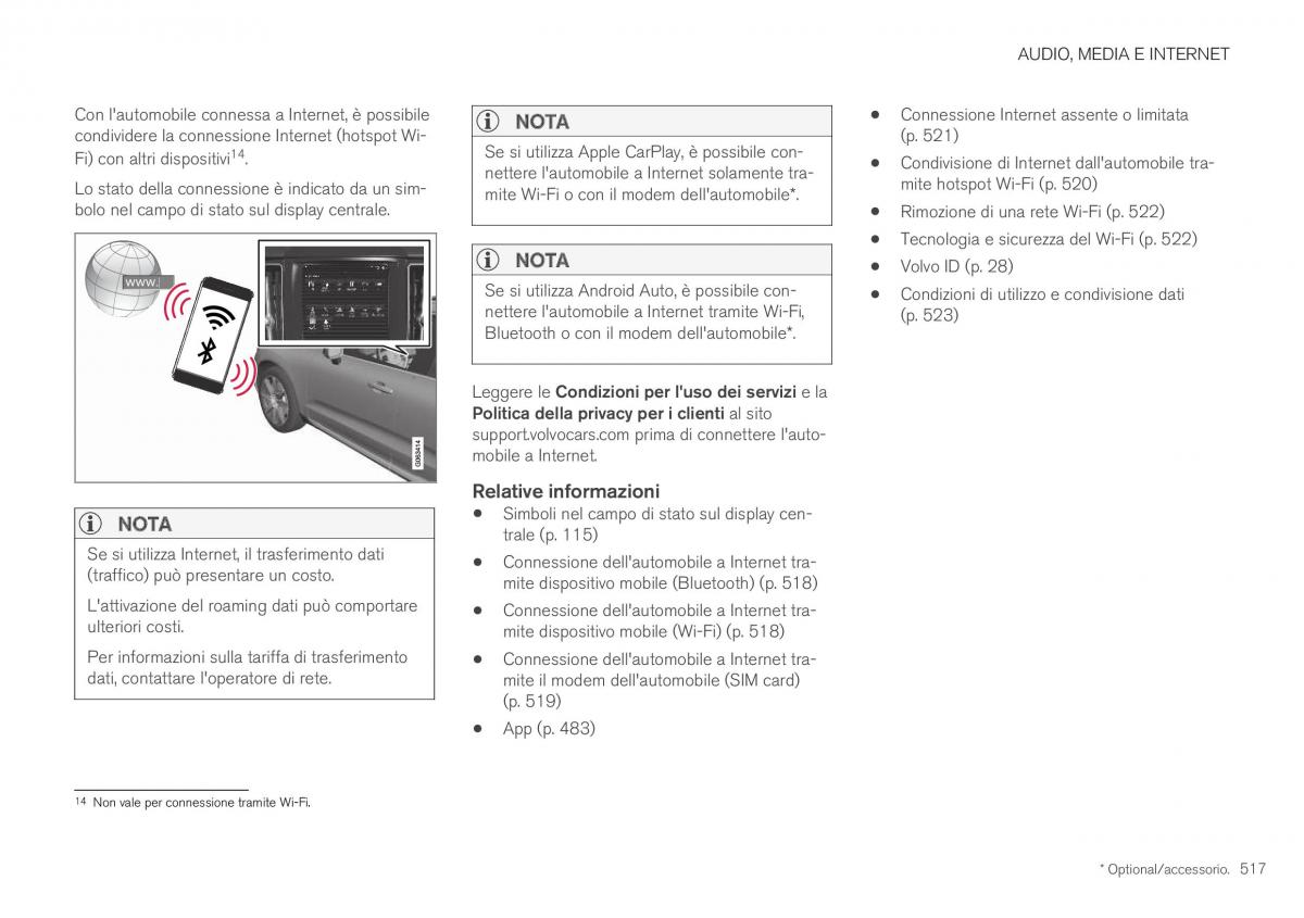 Volvo XC40 manuale del proprietario / page 519