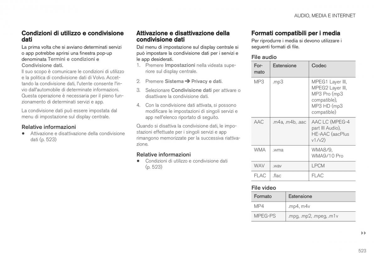 Volvo XC40 manuale del proprietario / page 525