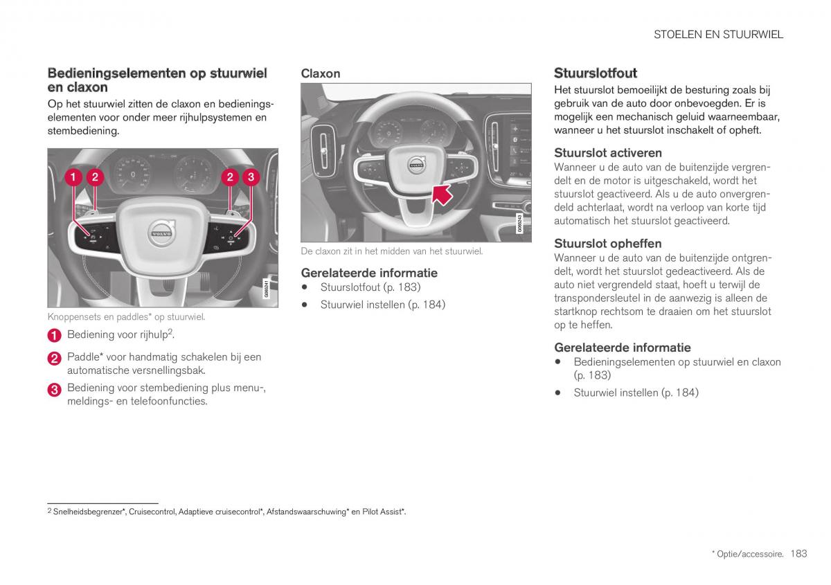 Volvo XC40 handleiding / page 185