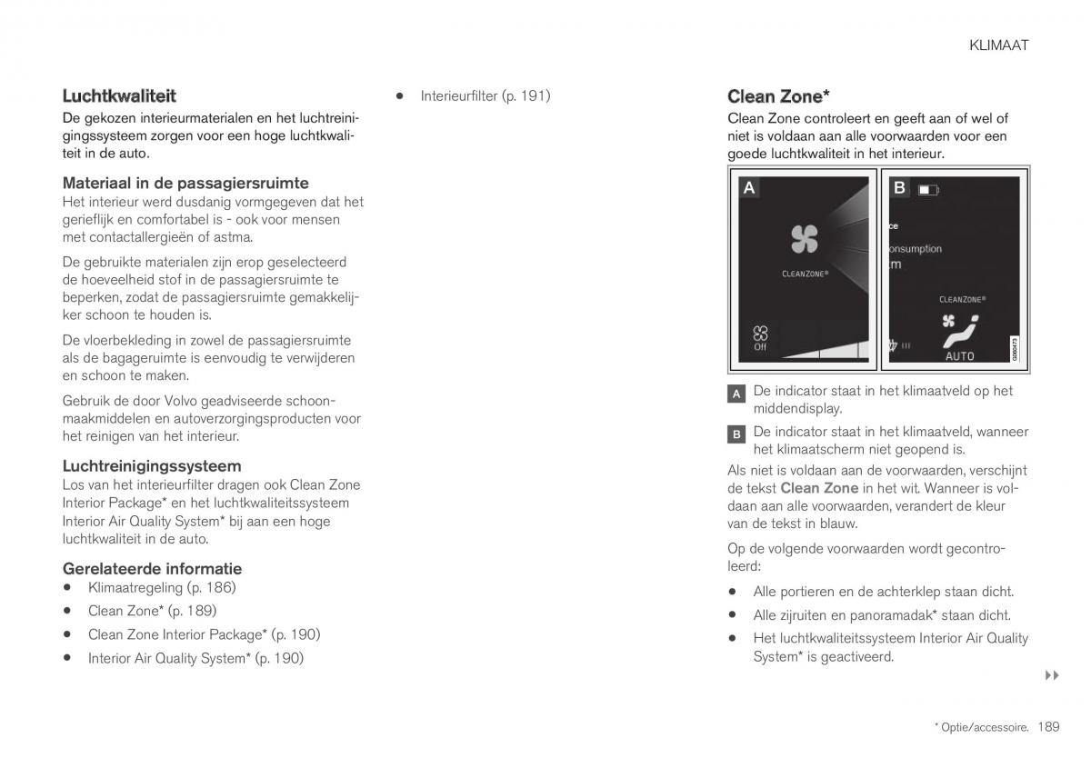 Volvo XC40 handleiding / page 191