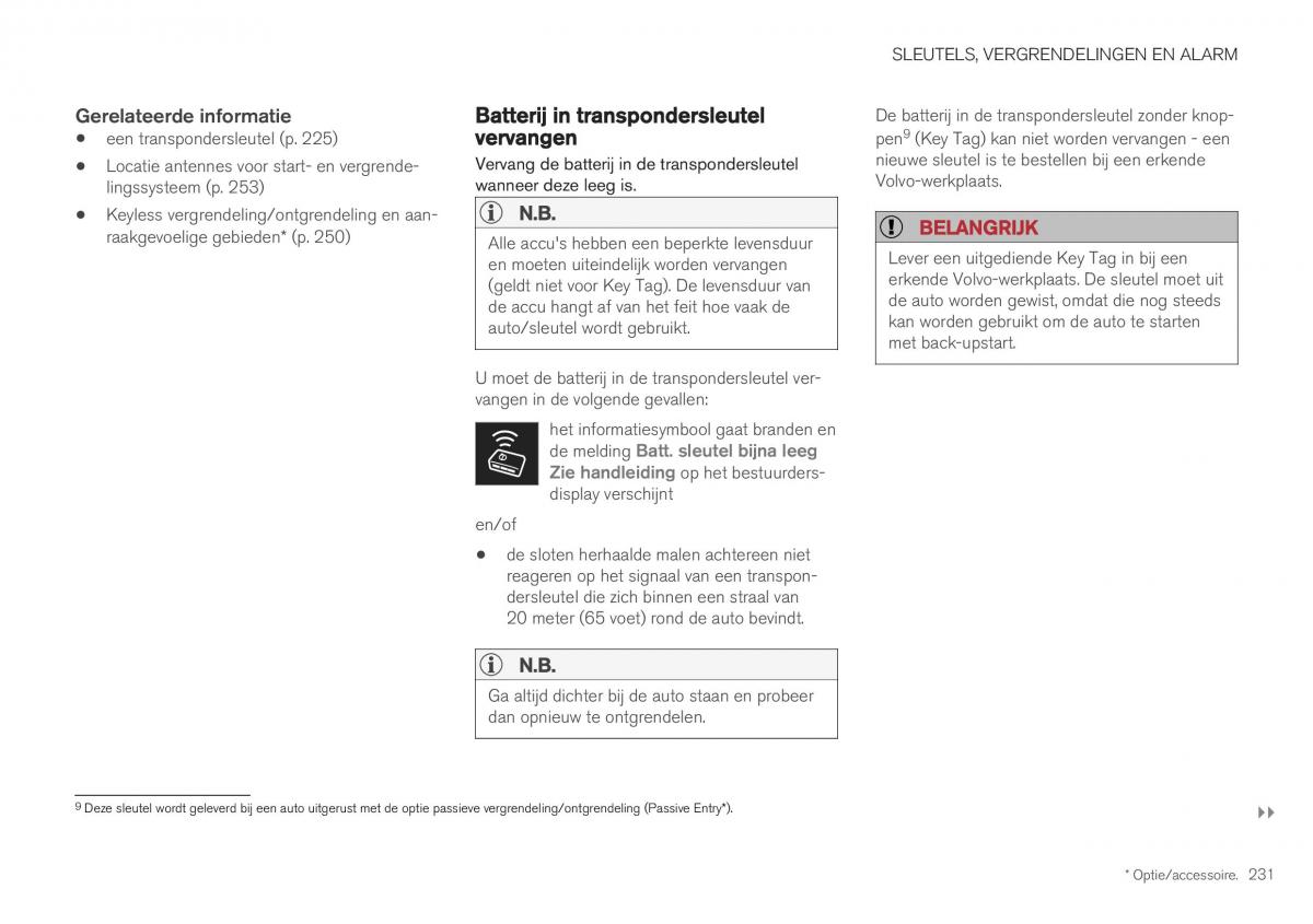 Volvo XC40 handleiding / page 233