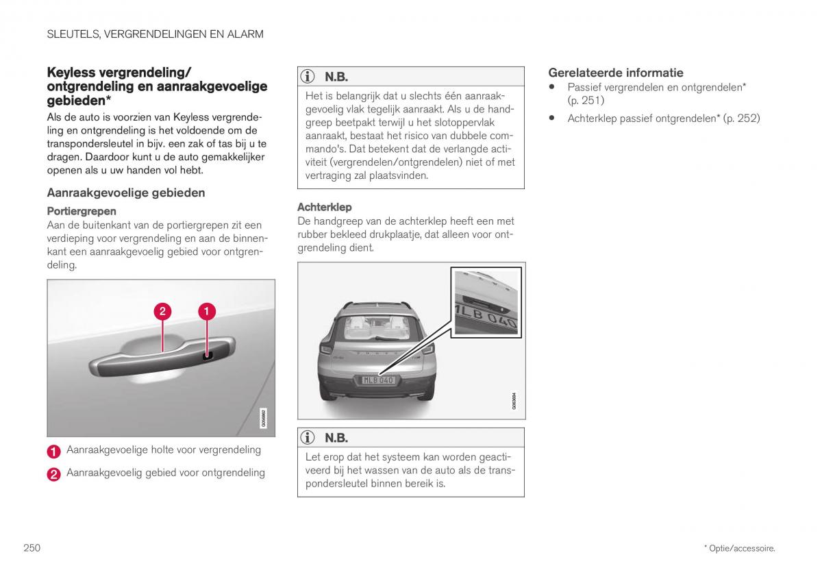 Volvo XC40 handleiding / page 252