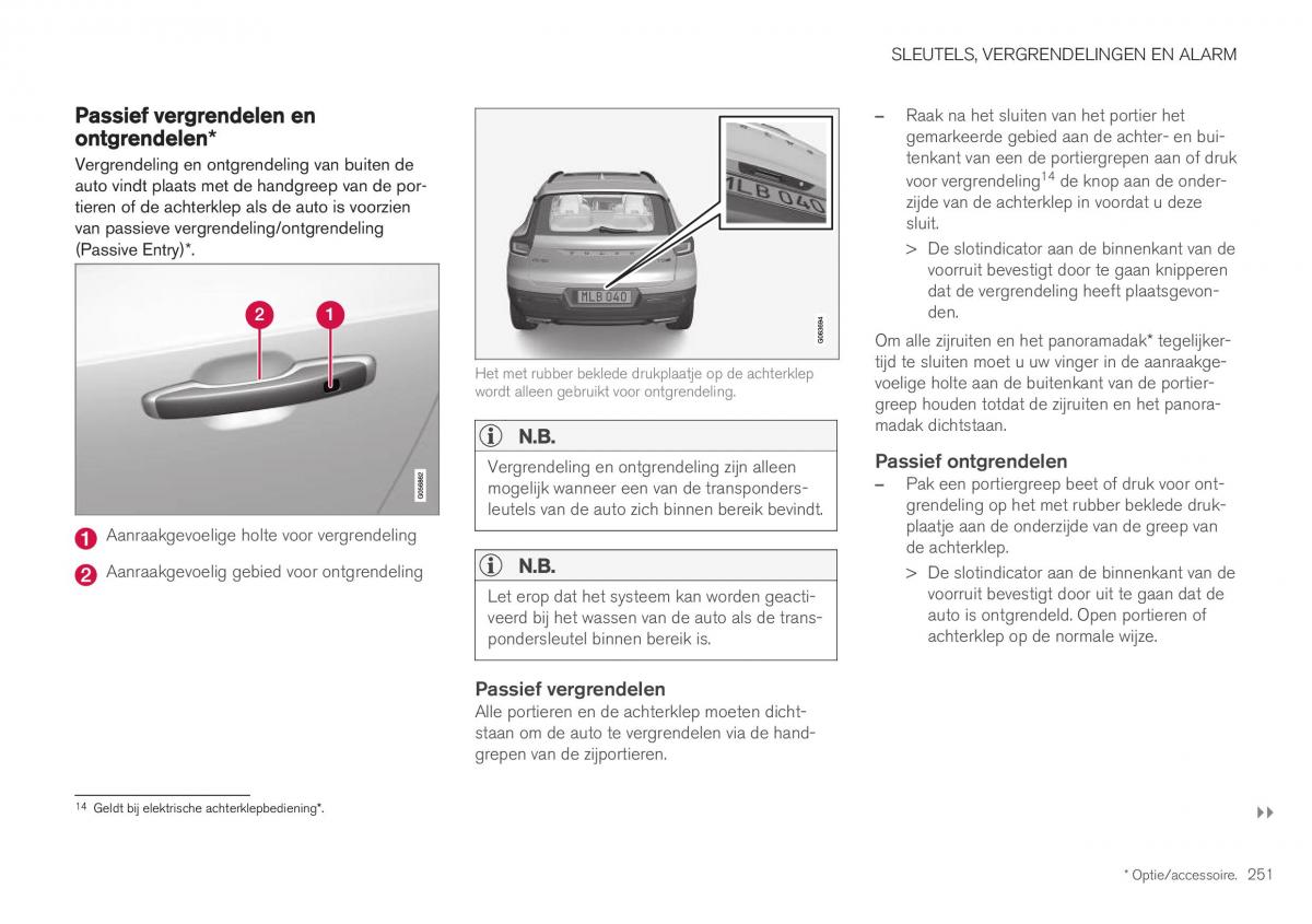 Volvo XC40 handleiding / page 253