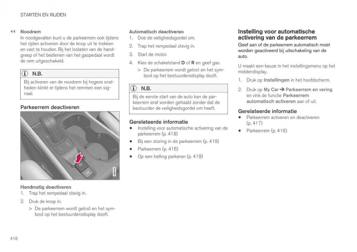 Volvo XC40 handleiding / page 420