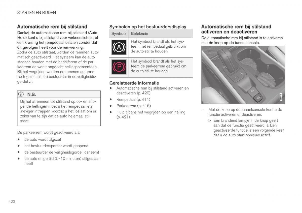 Volvo XC40 handleiding / page 422