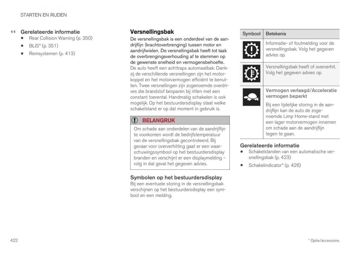 Volvo XC40 handleiding / page 424