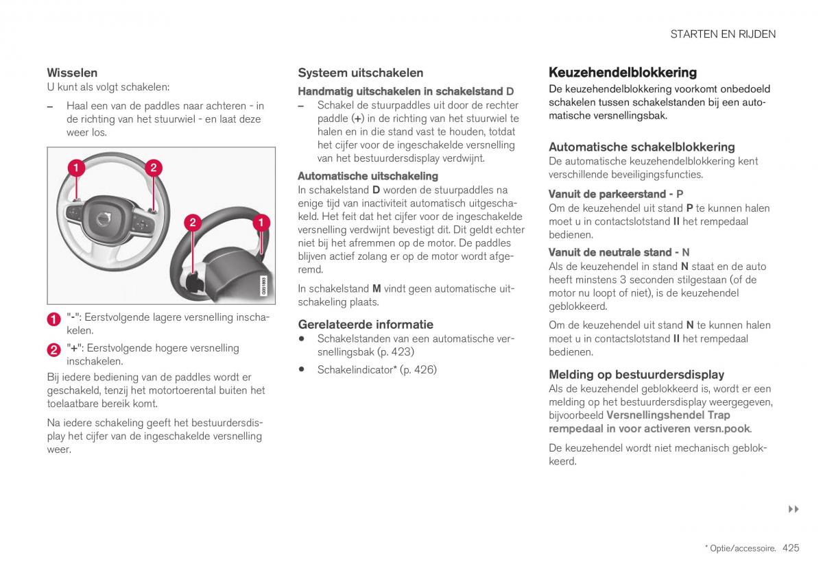 Volvo XC40 handleiding / page 427