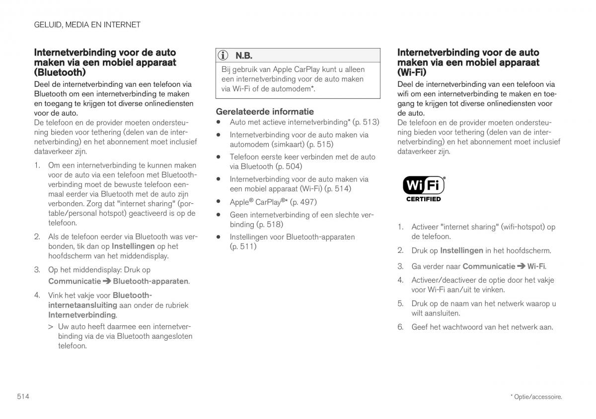 Volvo XC40 handleiding / page 516