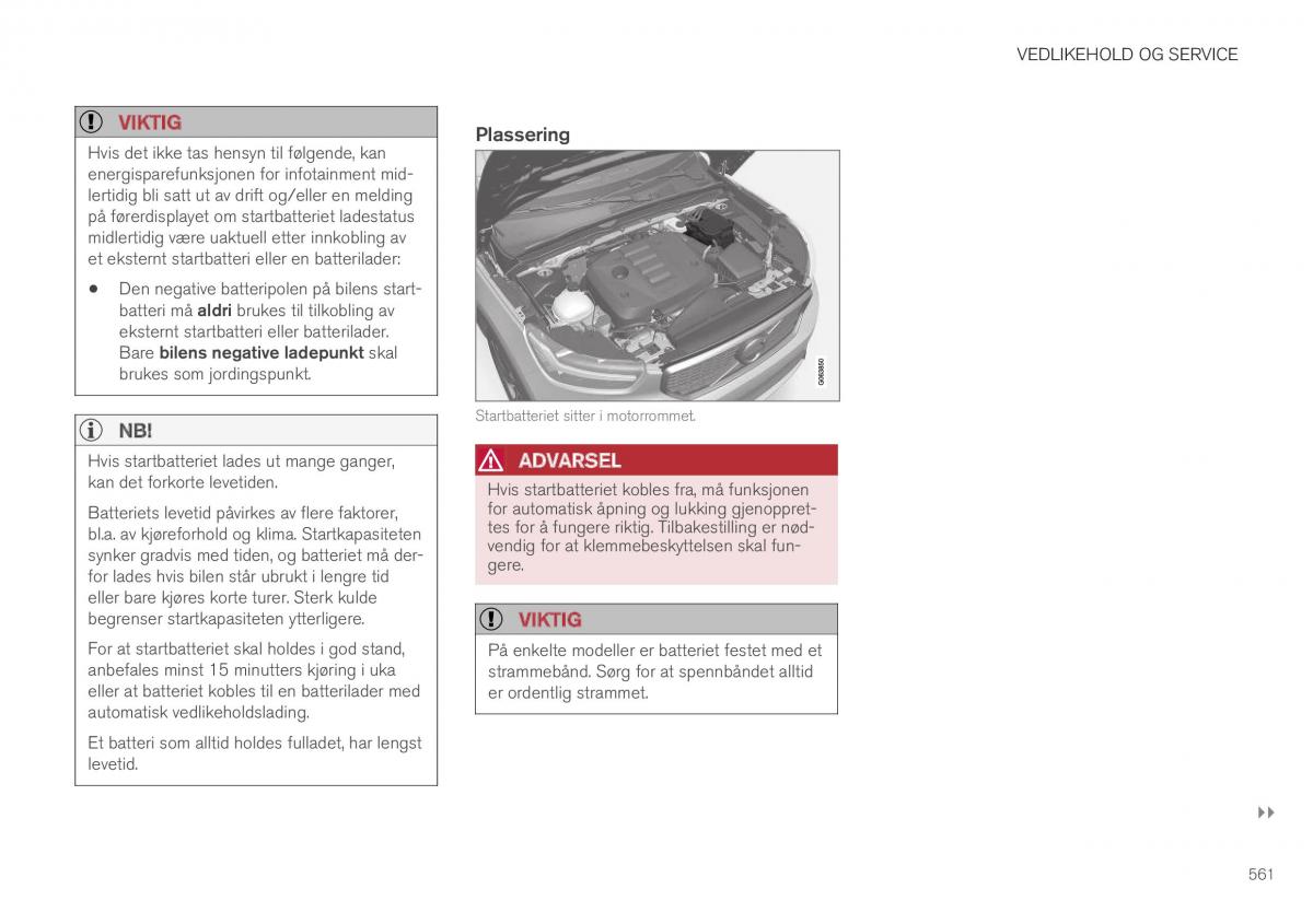 Volvo XC40 bruksanvisningen / page 563