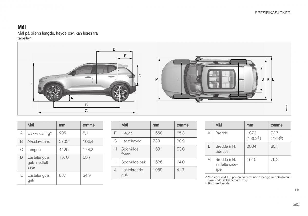 Volvo XC40 bruksanvisningen / page 597