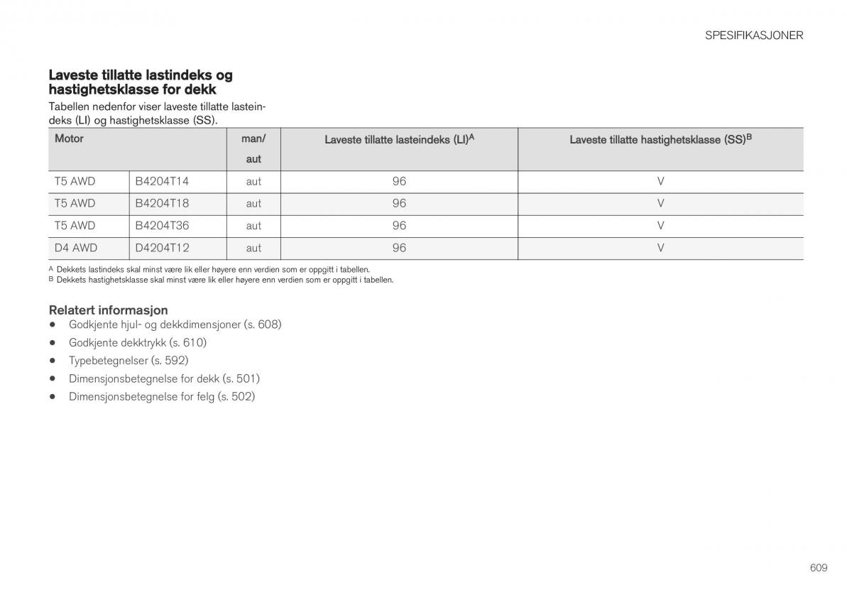 Volvo XC40 bruksanvisningen / page 611