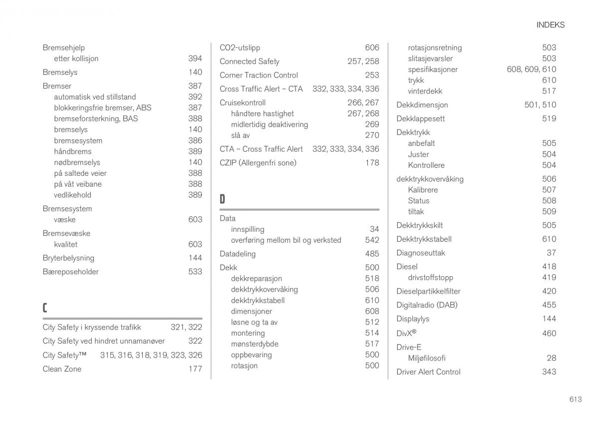 Volvo XC40 bruksanvisningen / page 615