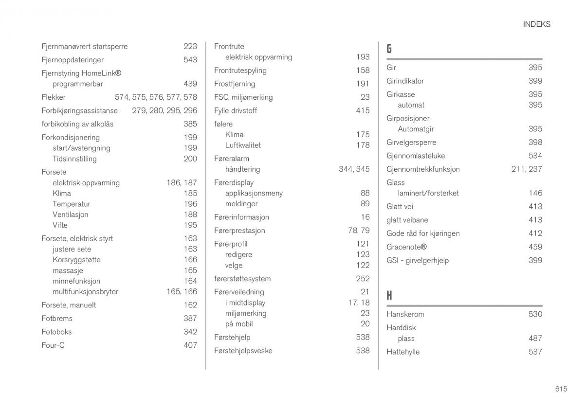 Volvo XC40 bruksanvisningen / page 617