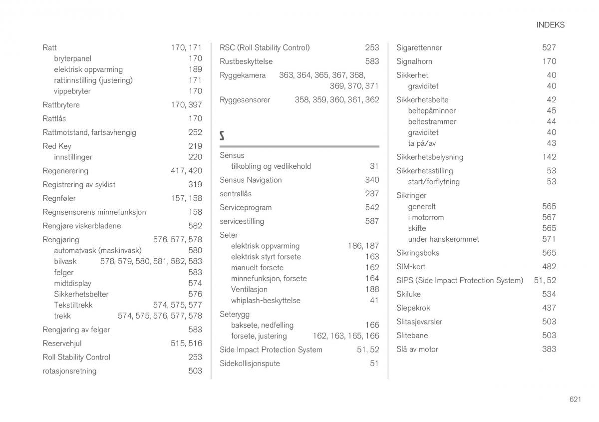 Volvo XC40 bruksanvisningen / page 623