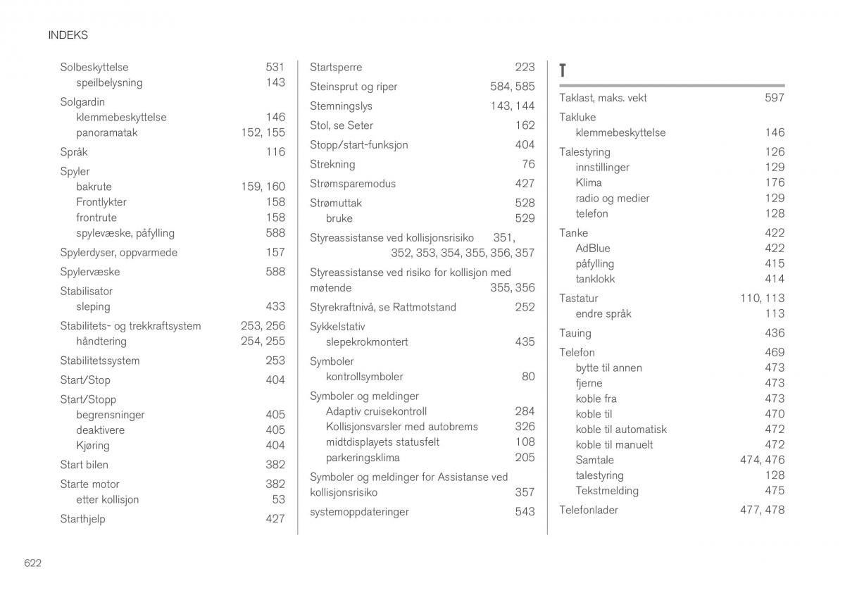 Volvo XC40 bruksanvisningen / page 624