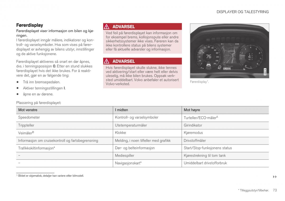 Volvo XC40 bruksanvisningen / page 75