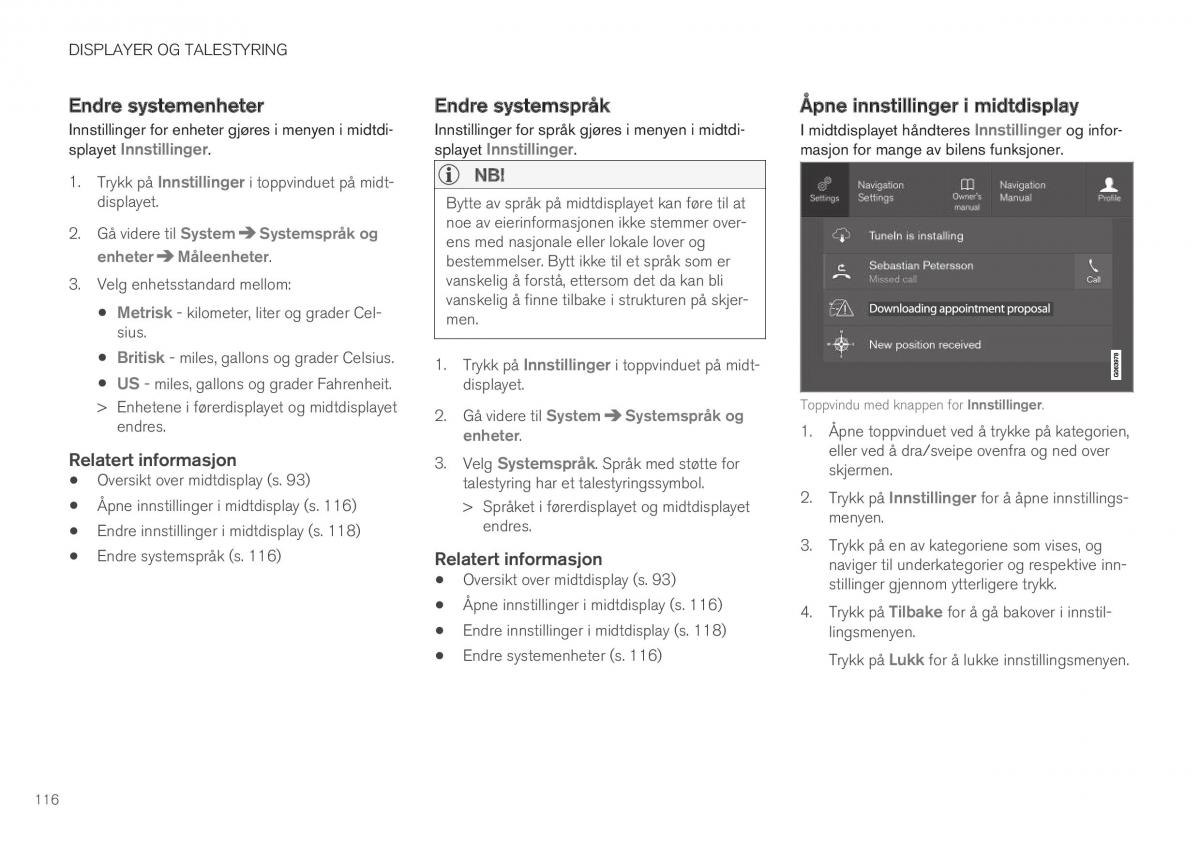 Volvo XC40 bruksanvisningen / page 118