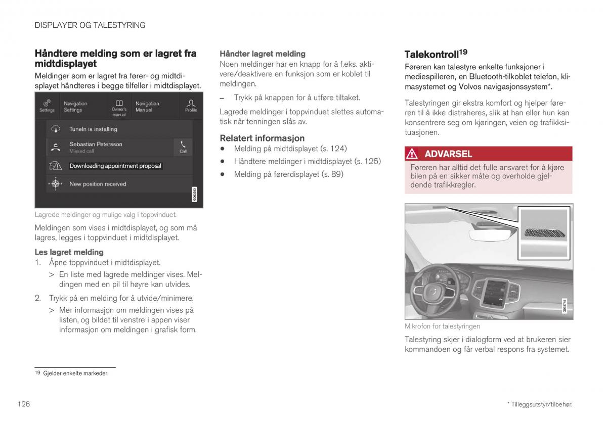 Volvo XC40 bruksanvisningen / page 128