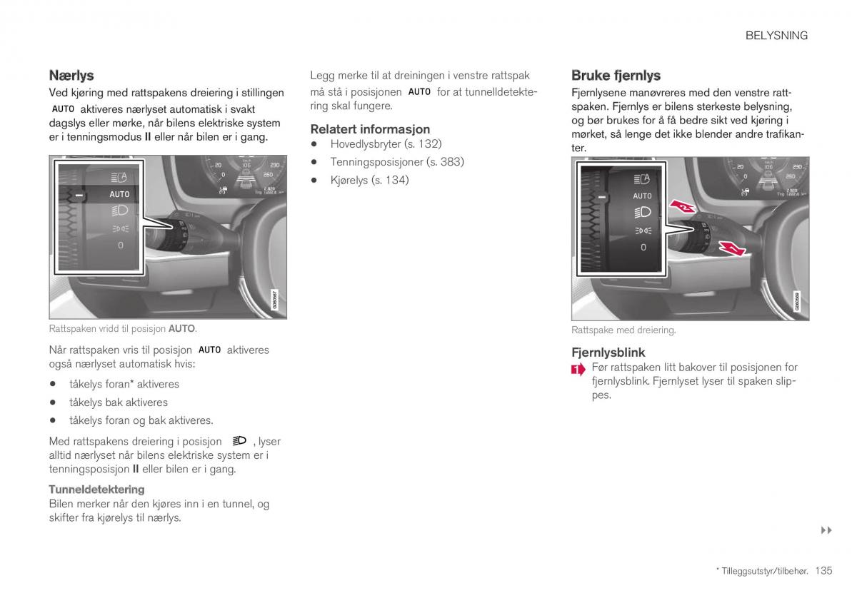 Volvo XC40 bruksanvisningen / page 137