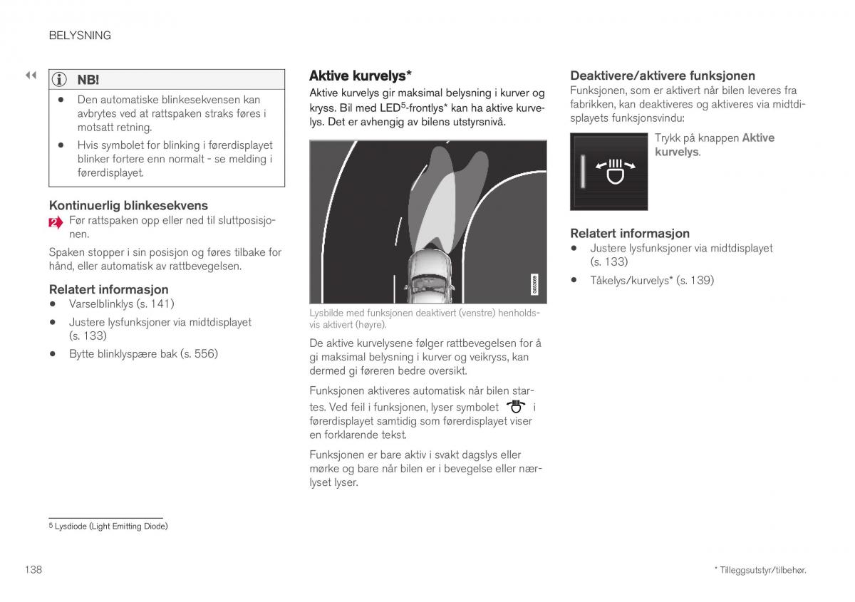 Volvo XC40 bruksanvisningen / page 140