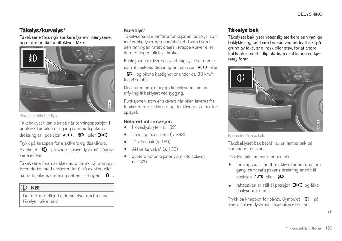 Volvo XC40 bruksanvisningen / page 141