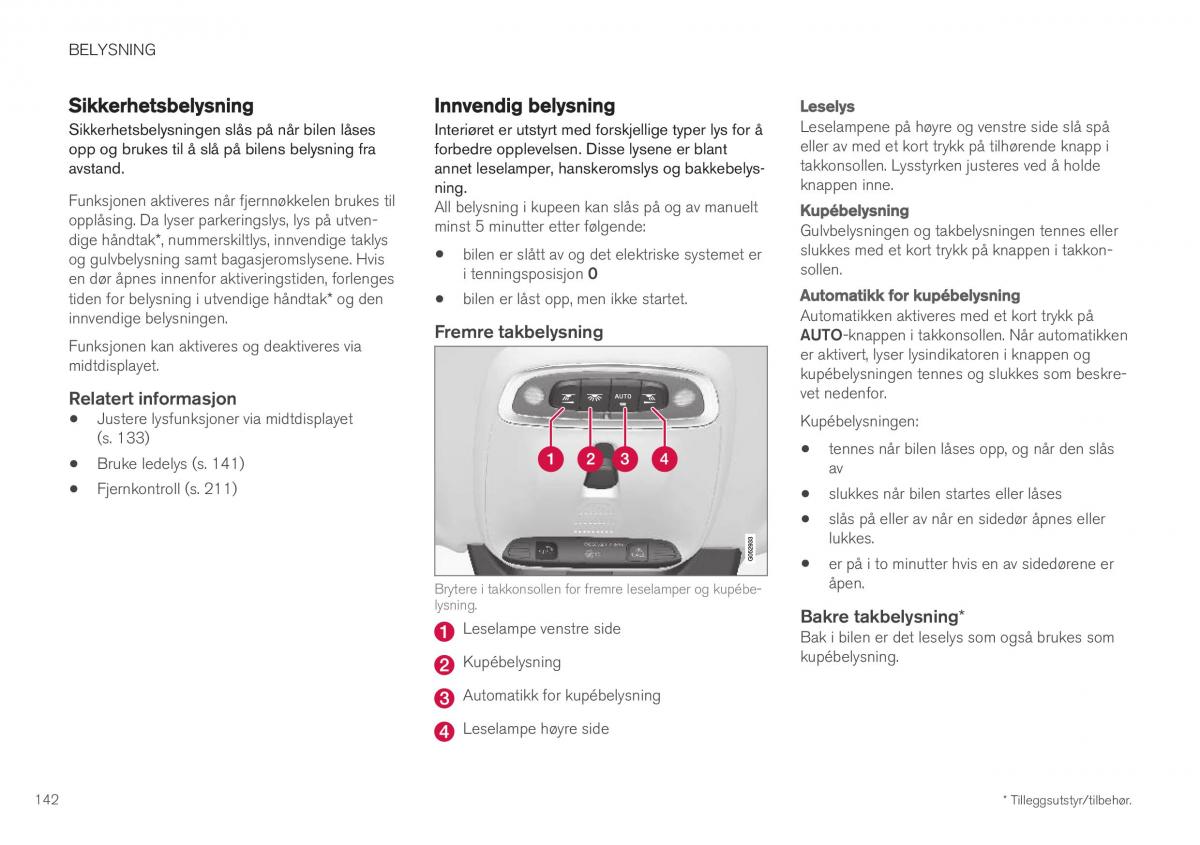 Volvo XC40 bruksanvisningen / page 144