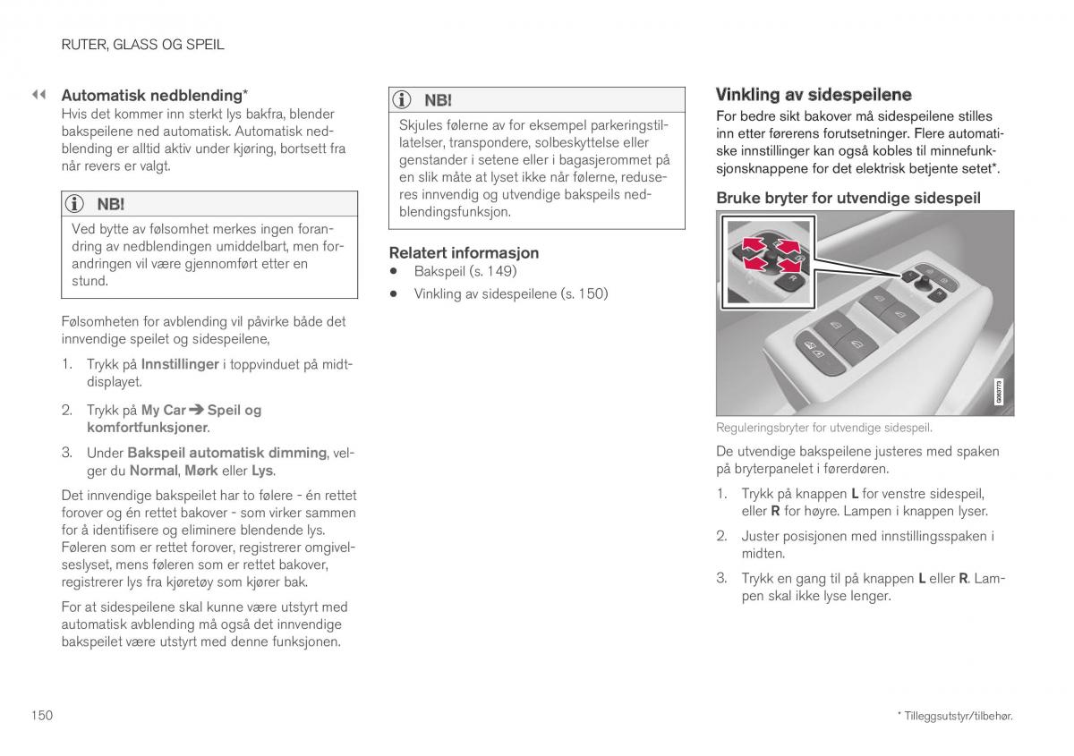 Volvo XC40 bruksanvisningen / page 152