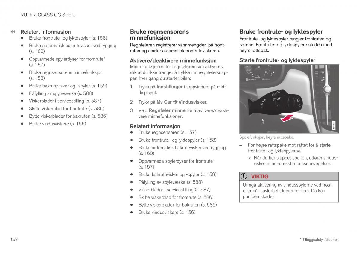 Volvo XC40 bruksanvisningen / page 160