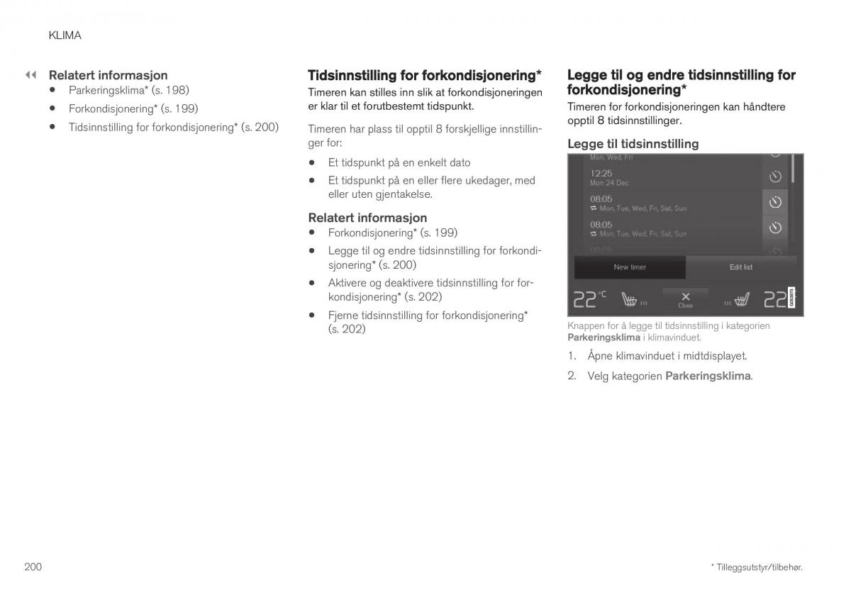 Volvo XC40 bruksanvisningen / page 202