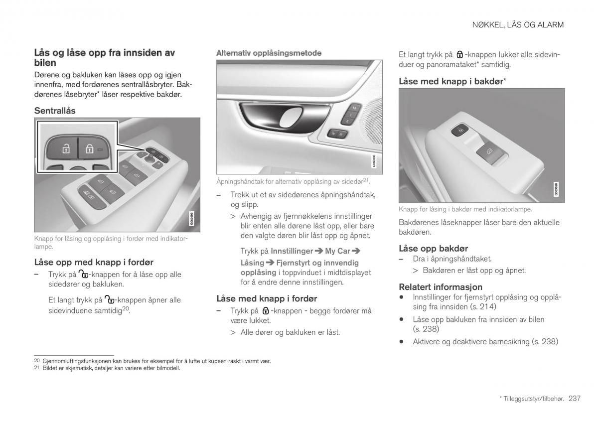 Volvo XC40 bruksanvisningen / page 239