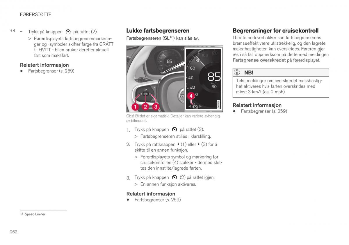 Volvo XC40 bruksanvisningen / page 264