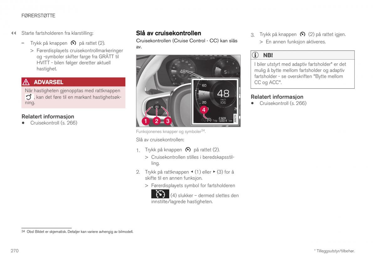 Volvo XC40 bruksanvisningen / page 272