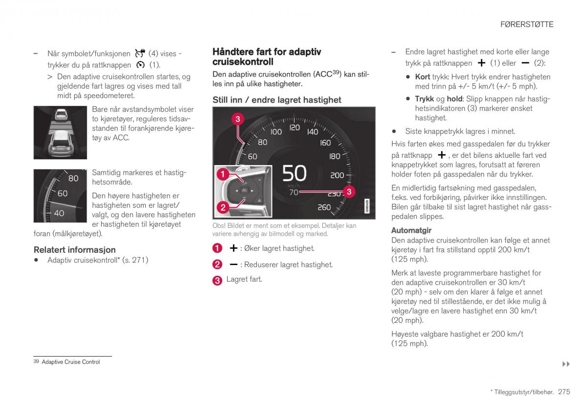 Volvo XC40 bruksanvisningen / page 277