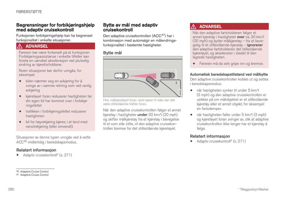 Volvo XC40 bruksanvisningen / page 282