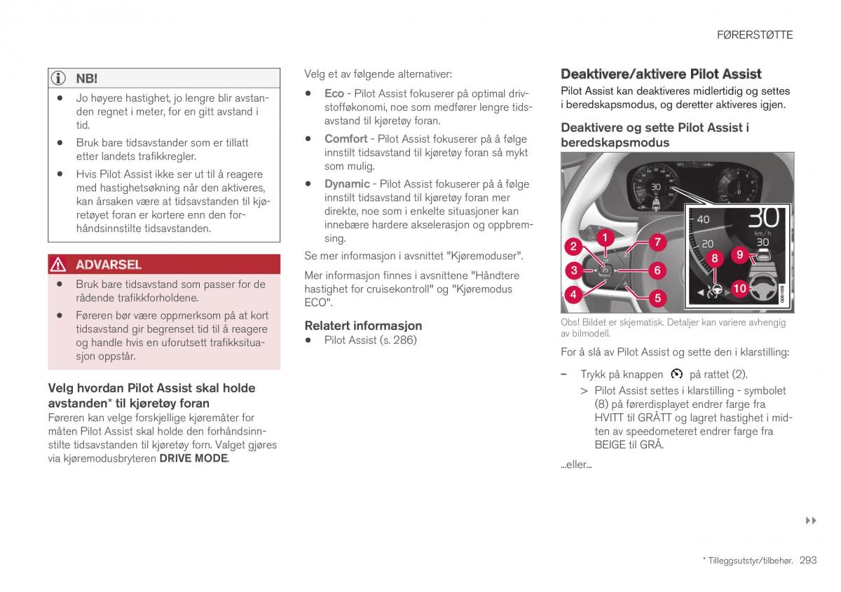 Volvo XC40 bruksanvisningen / page 295