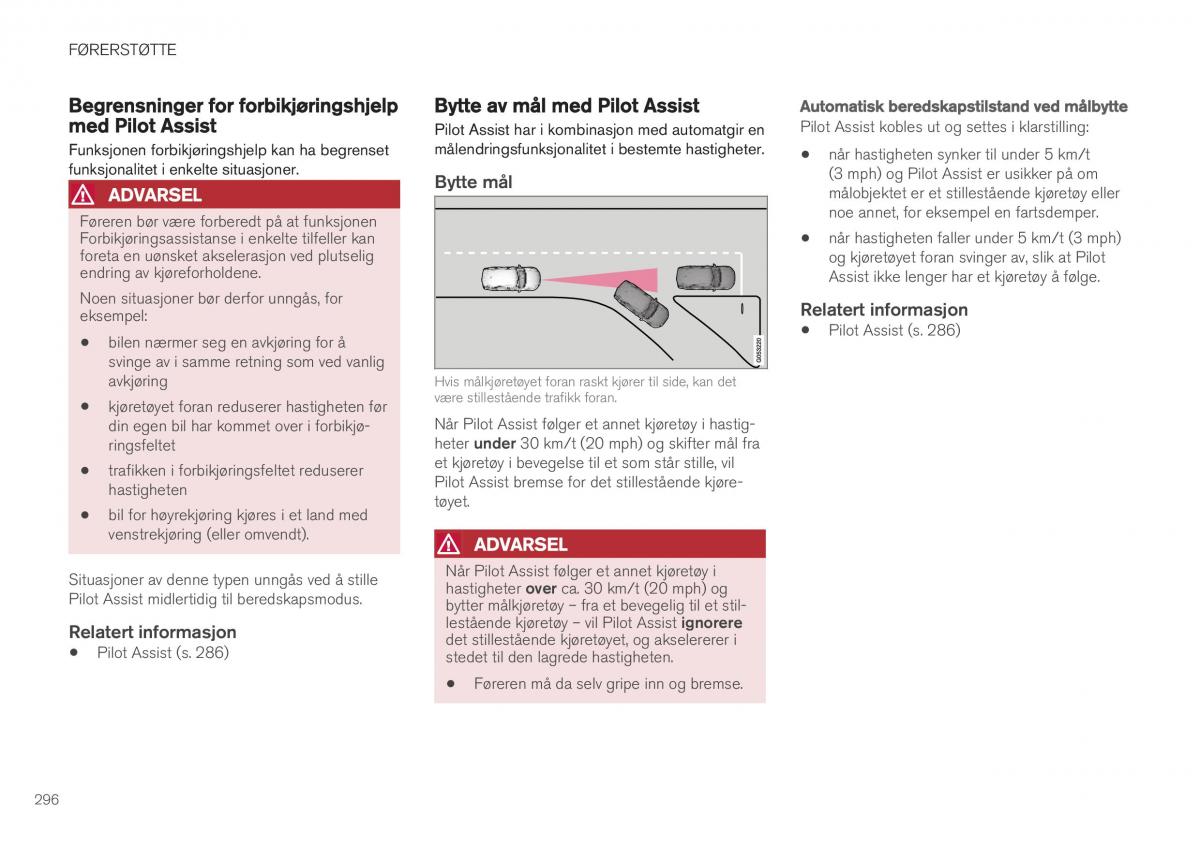 Volvo XC40 bruksanvisningen / page 298