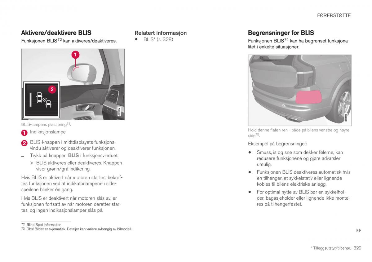 Volvo XC40 bruksanvisningen / page 331