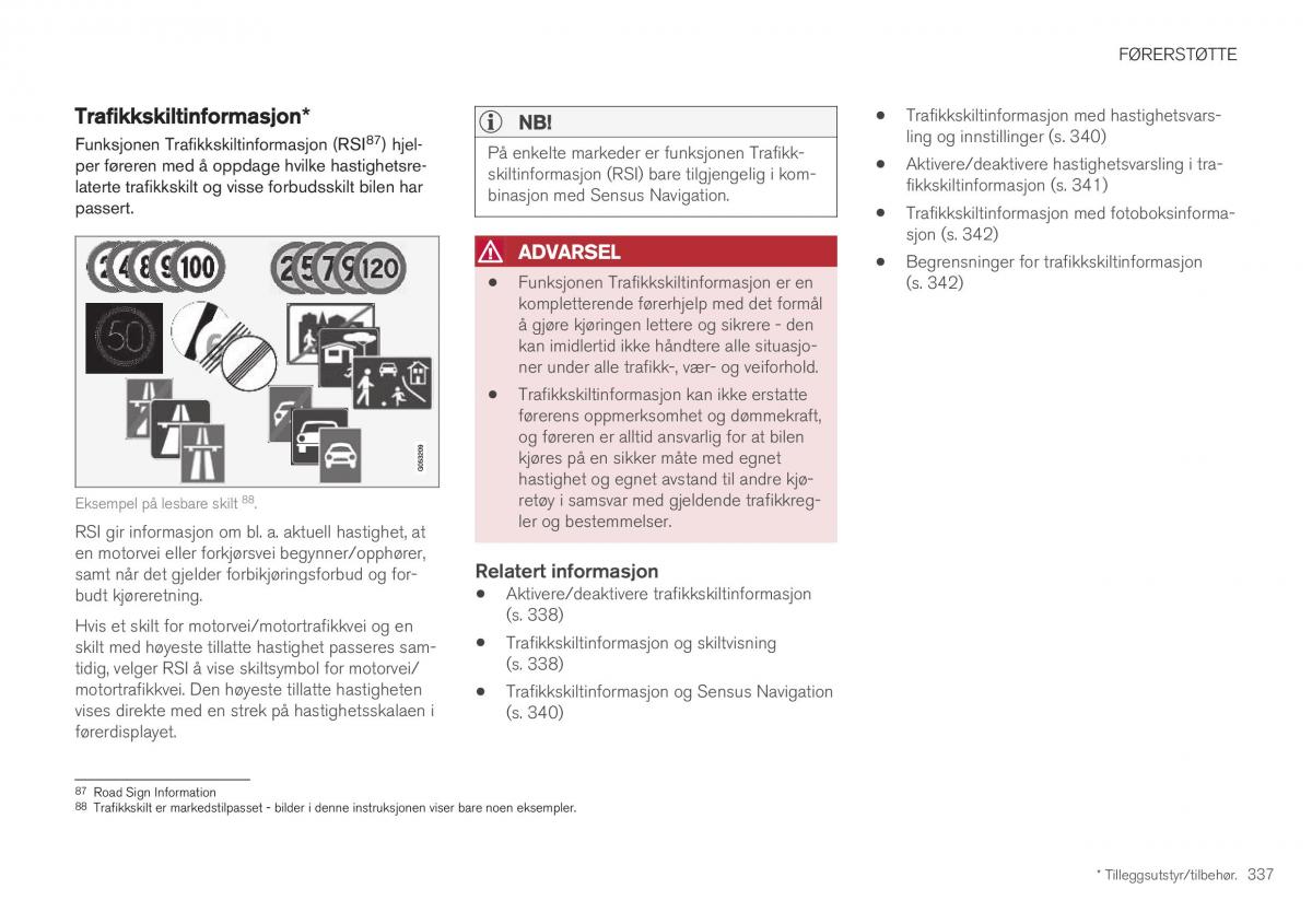 Volvo XC40 bruksanvisningen / page 339