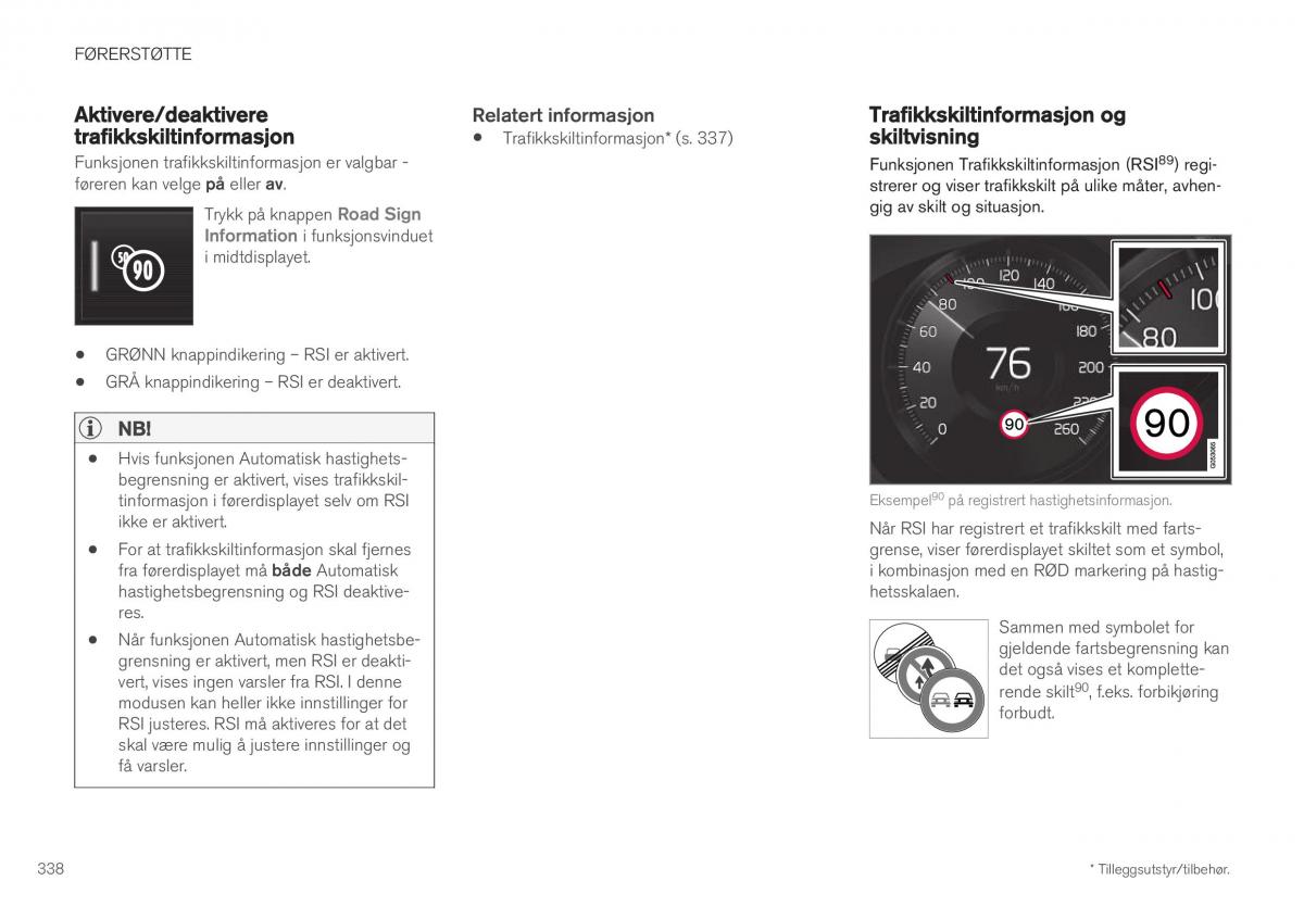 Volvo XC40 bruksanvisningen / page 340